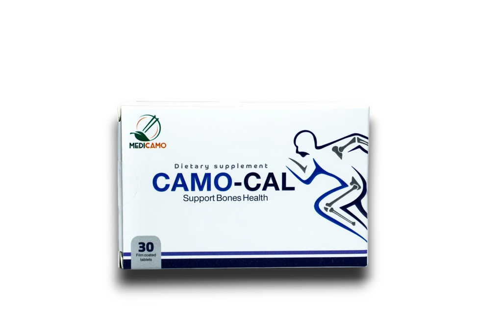 مكمل الكالسيوم وفيتامين د من CAMO-CAL لتقوية العظام وعلاج آلامها. أفضل فيتامين للعظام لكبار السن والرياضيين