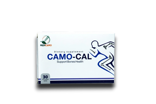 مكمل الكالسيوم وفيتامين د من CAMO-CAL لتقوية العظام وعلاج آلامها. أفضل فيتامين للعظام لكبار السن والرياضيين